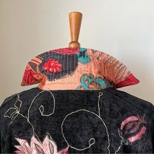 - Vintage Black Collared Reversible Jacket P / XS